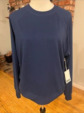 Feat Navy Long-Sleeve Crewneck Sweatshirt - Women's